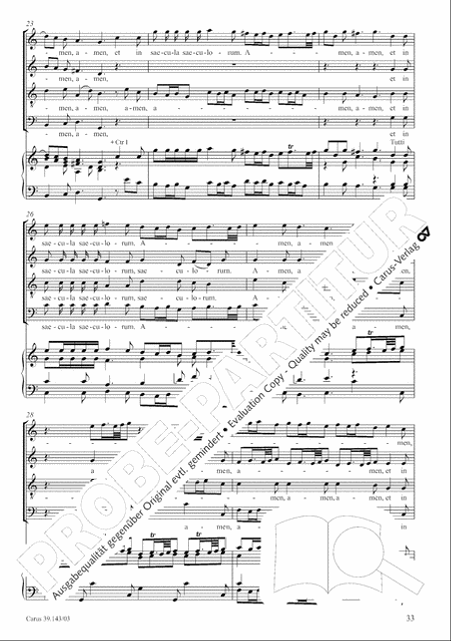 Magnificat in C major 4-Part scores gallery preview page 34