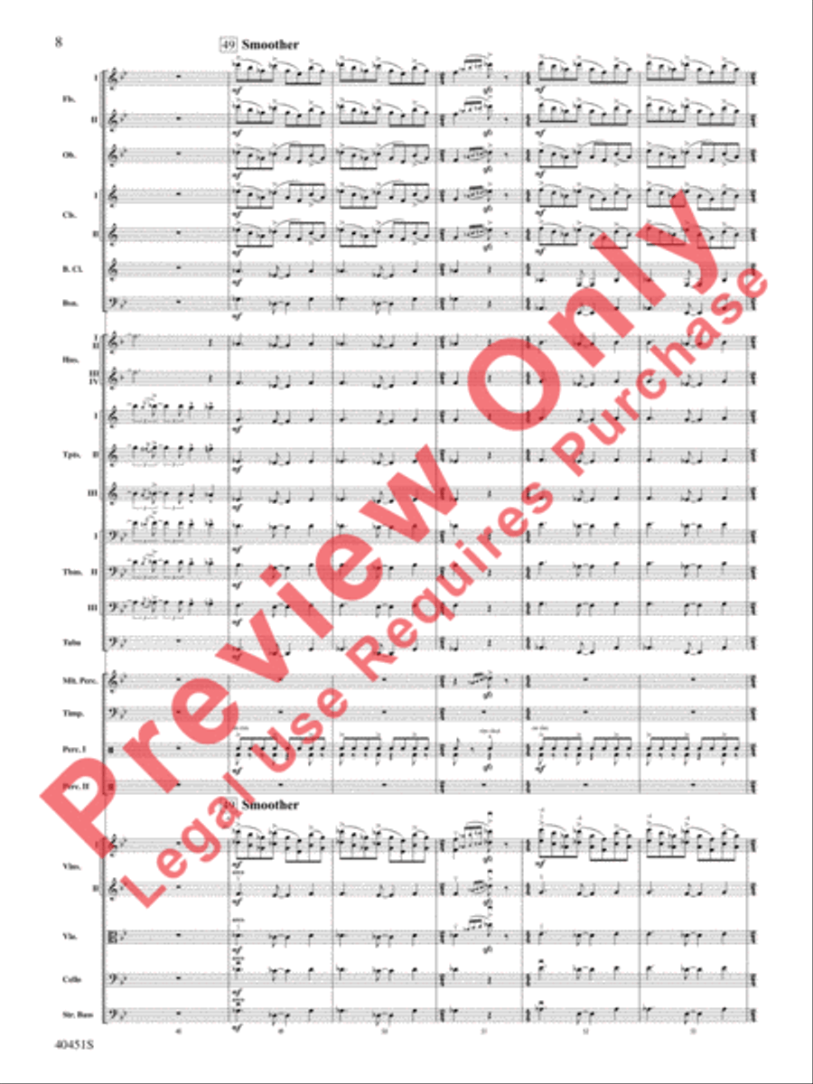 I've Gotta Be Me / Don't Rain on My Parade Mash-Up Full Orchestra scores gallery preview page 9