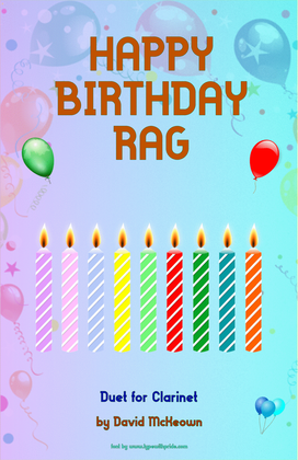 Book cover for Happy Birthday Rag, for Clarinet Duet