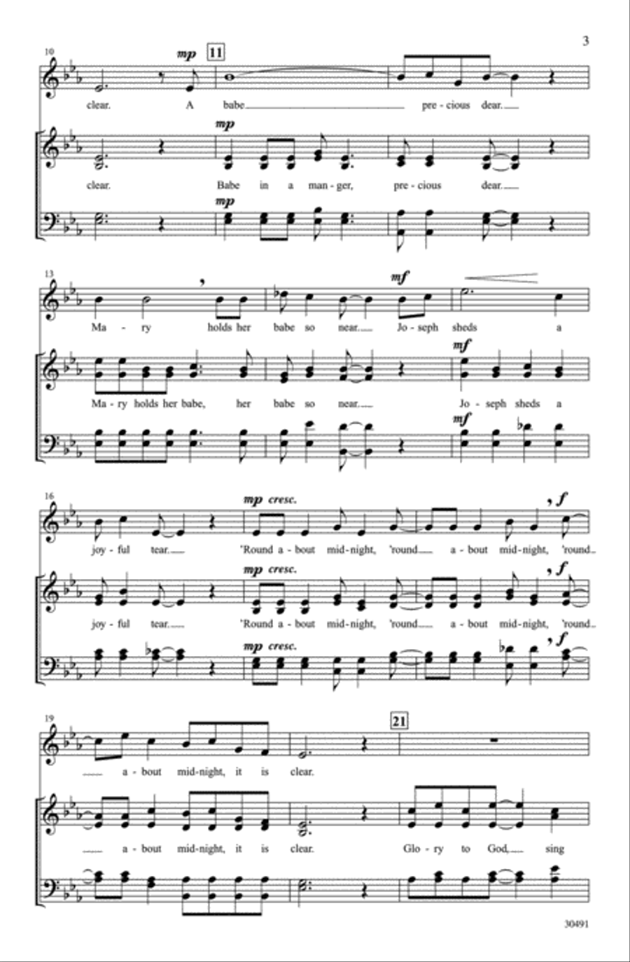 Midnight Clear Midnight Clear 4-Part scores gallery preview page 3