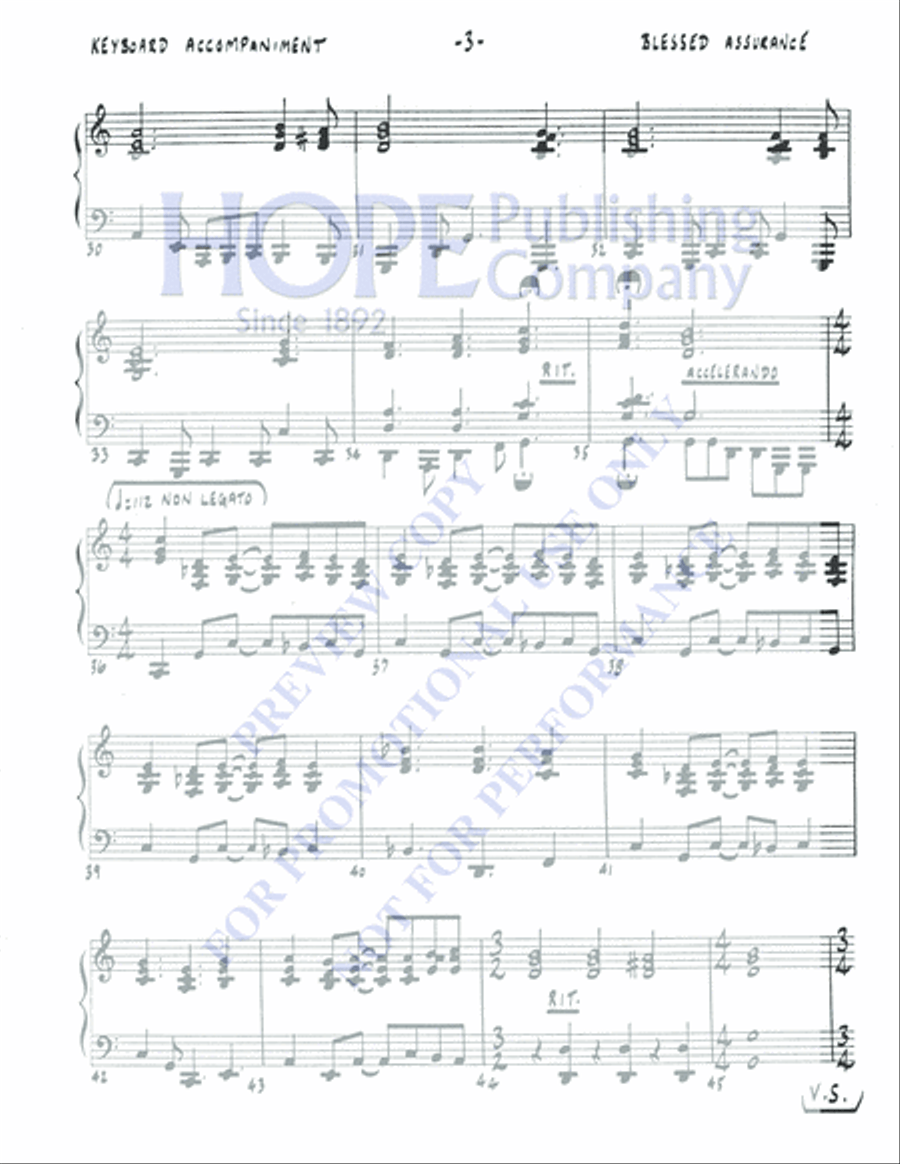 Blessed Assurance 5-Octaves scores gallery preview page 3