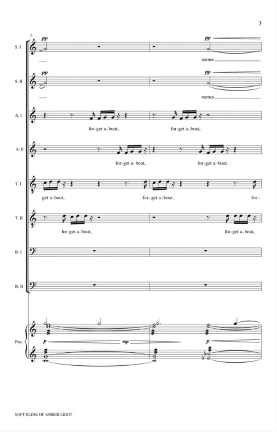 soft blink of amber light 4-Part scores gallery preview page 3