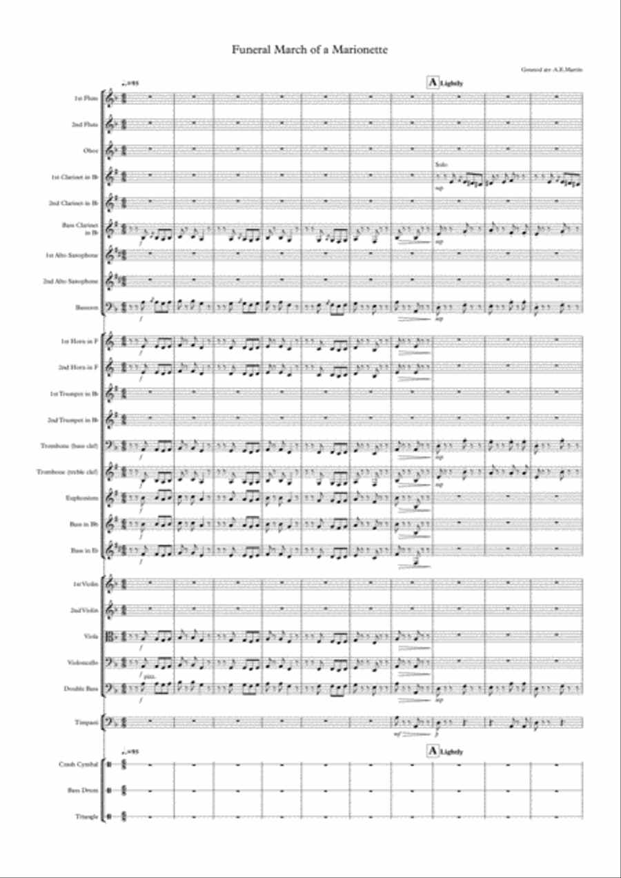 Funeral March of a Marionette Full Orchestra scores gallery preview page 1
