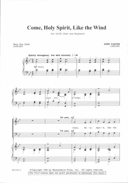 Come, Holy Spirit, Like the Wind image number null