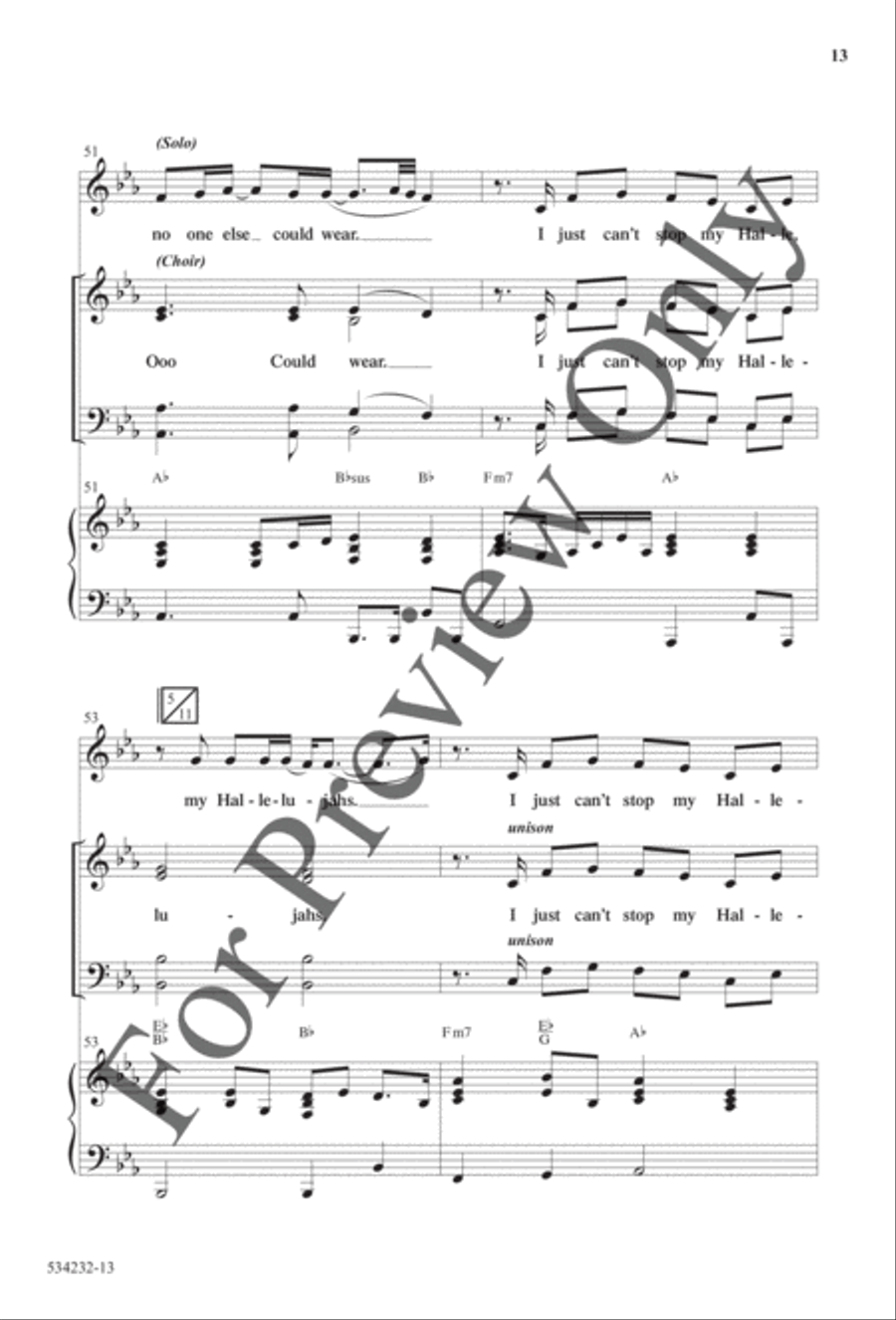 Can't Stop My Hallelujahs - Anthem Choir scores gallery preview page 12