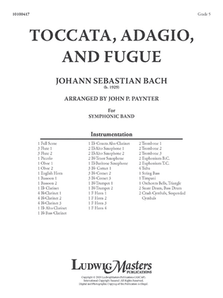 Book cover for Toccata, Adagio, and Fugue