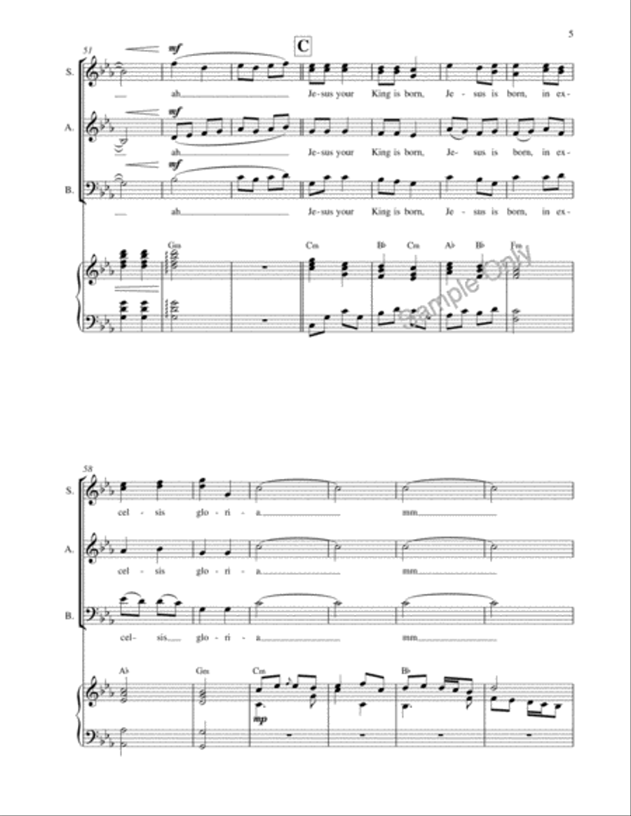 Huron Carol Choir scores gallery preview page 5