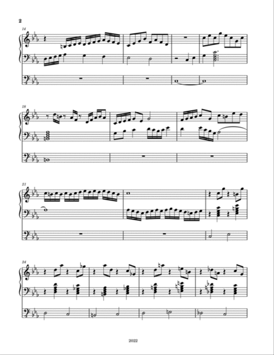 One Dark Night Organ Solo scores gallery preview page 2