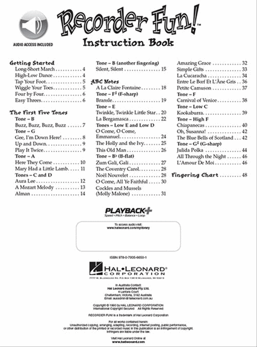 Recorder Fun! Teach Yourself the Easy Way! Recorder scores gallery preview page 2