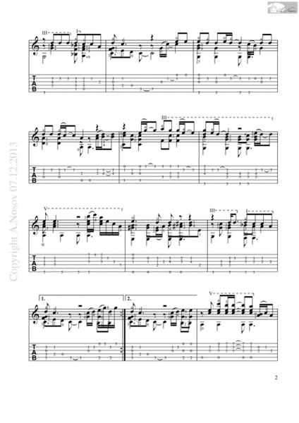 Angie (Sheet music for guitar) image number null