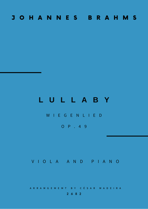 Brahms' Lullaby - Viola and Piano (Full Score and Parts)