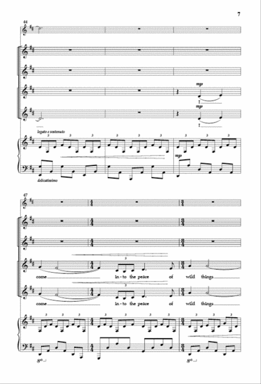 The Peace of Wild Things The Peace of Wild Things SSAA scores gallery preview page 6