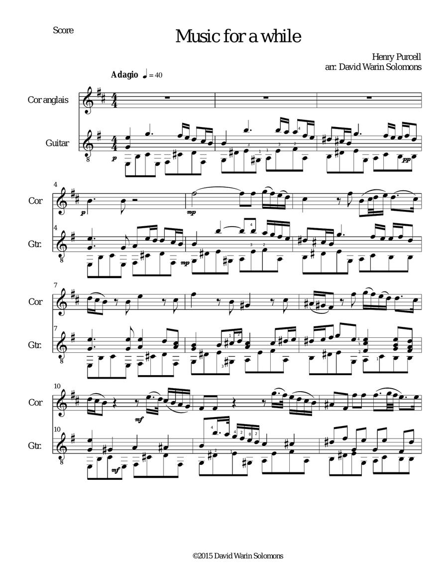 Cor anglais music 2025