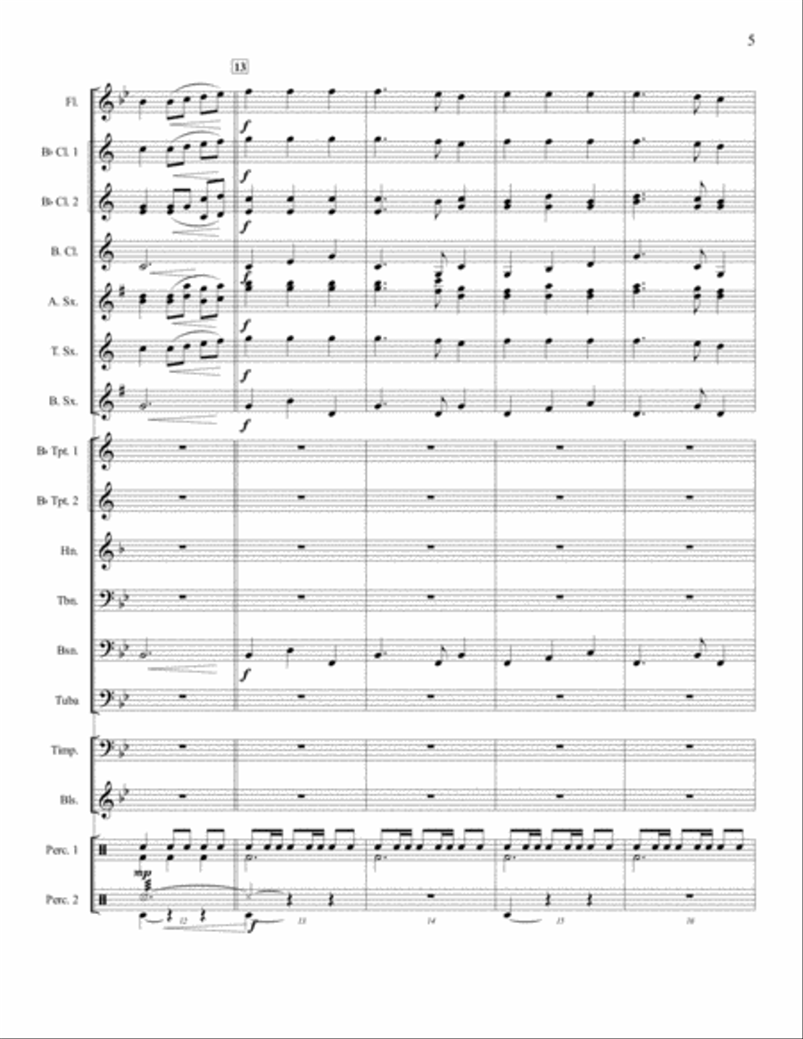 God Save the Queen (My Country Tis of Thee) Concert Band scores gallery preview page 5