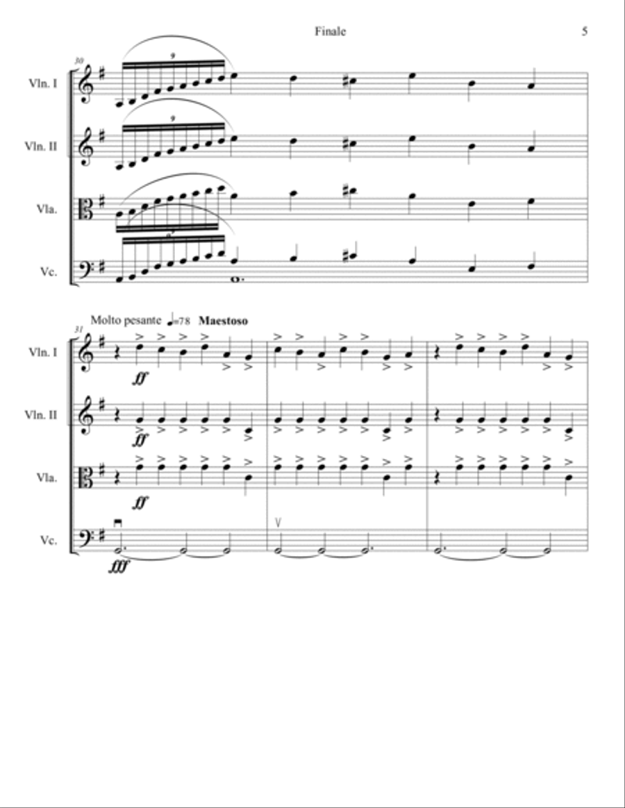 Firebird Suite String Quartet scores gallery preview page 5