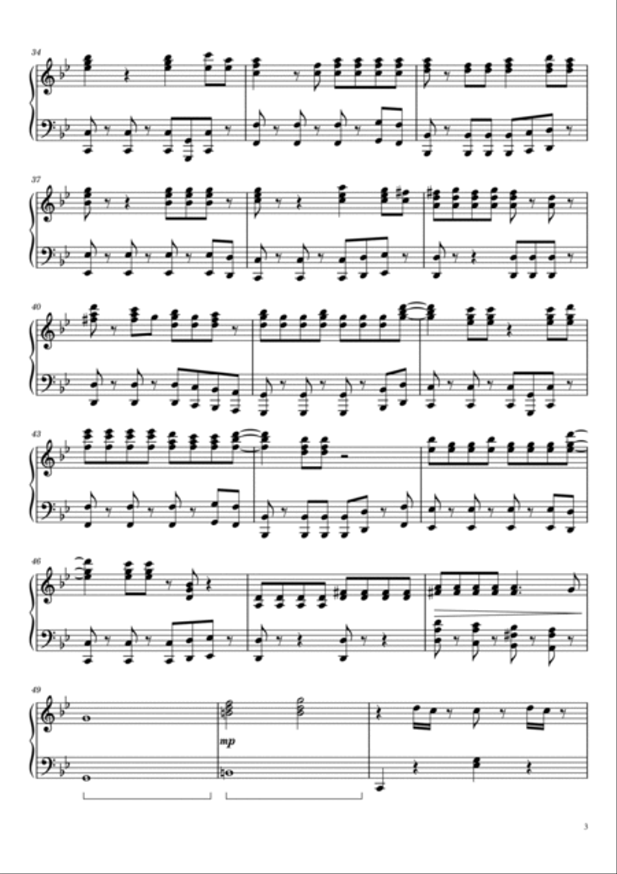 Cry For Me Piano Solo scores gallery preview page 3