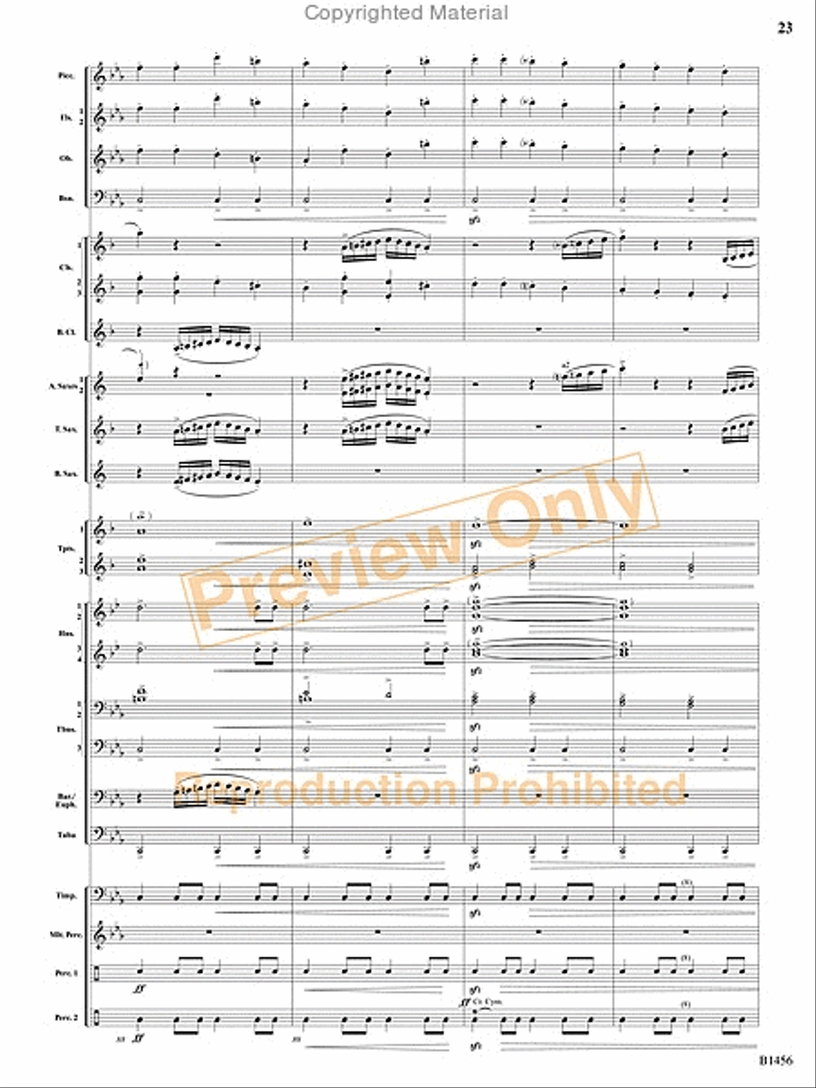 Overture to a Winter Celebration Concert Band scores gallery preview page 22