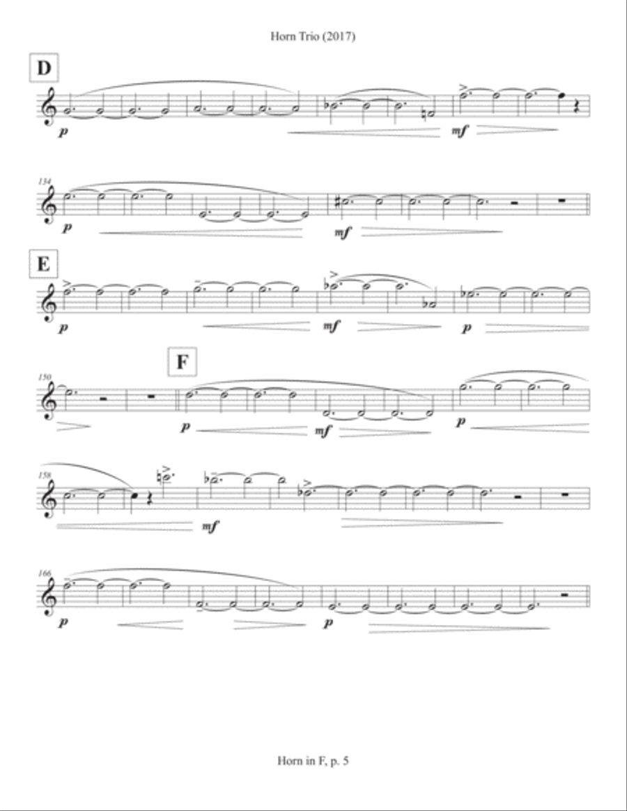 Horn Trio (2017) horn part Horn scores gallery preview page 5