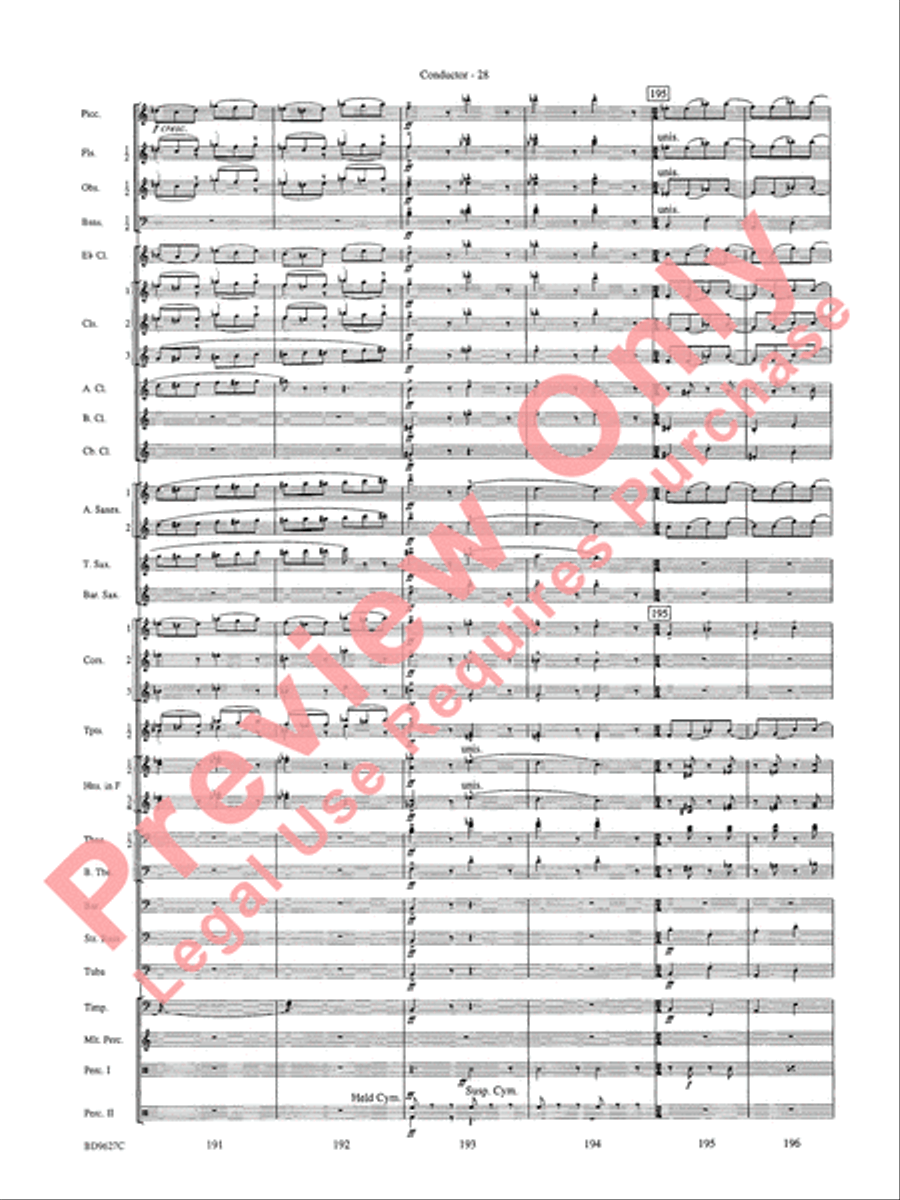Variations on a Theme of Robert Schumann Concert Band scores gallery preview page 31