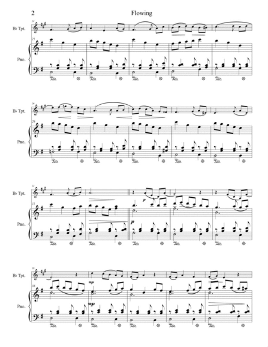 Flowing B-Flat Trumpet scores gallery preview page 3