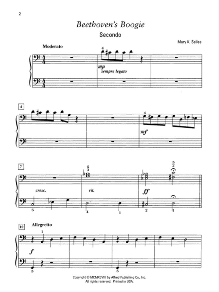 Beethoven's Boogie Small Ensemble scores gallery preview page 2