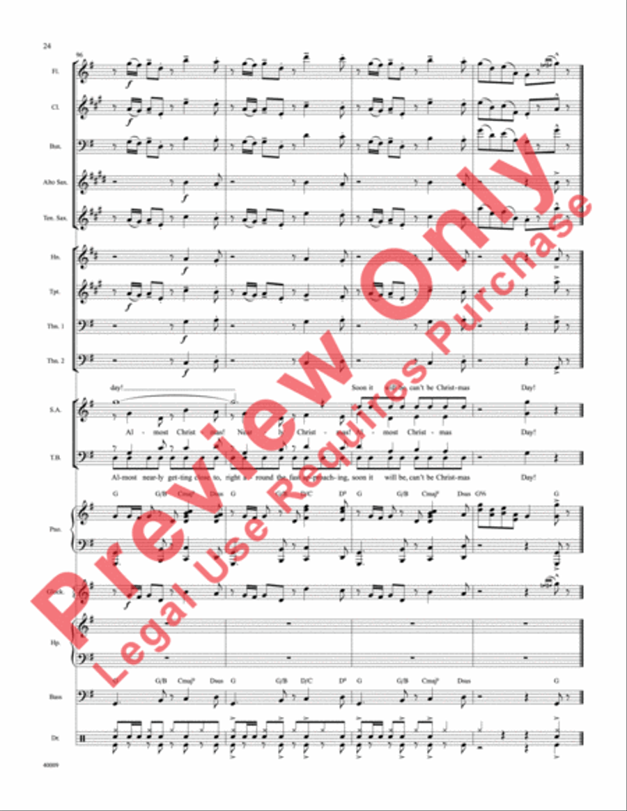 Counting Down to Christmas Choir scores gallery preview page 25