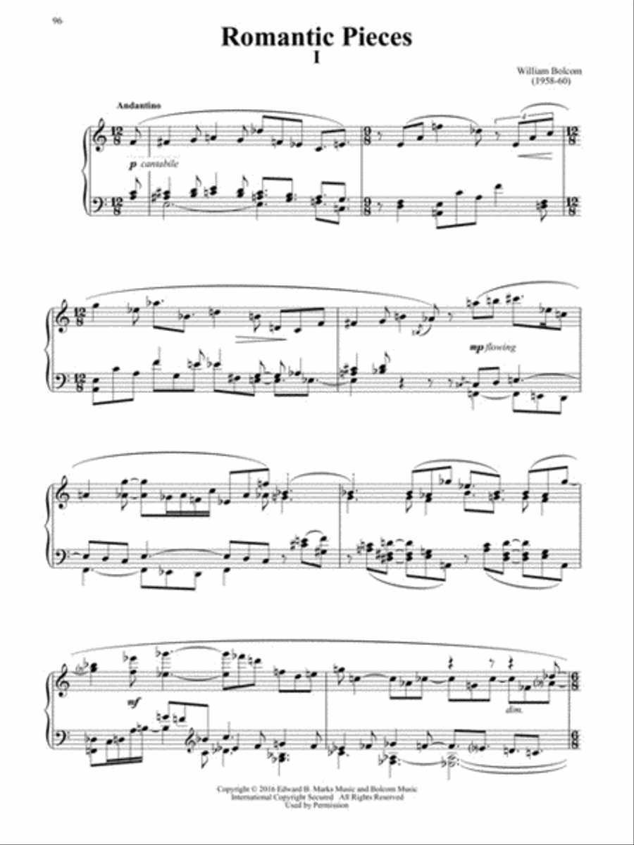 William Bolcom: Piano Works Piano Solo scores gallery preview page 5