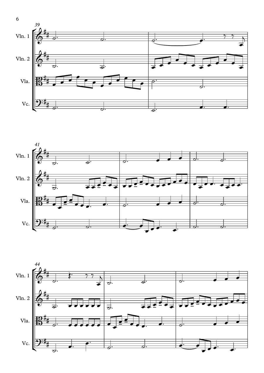 Can't Help Falling In Love String Quartet scores gallery preview page 6