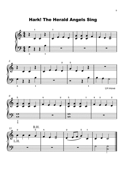 Hark! The Herald Angels Sing (Beginner Piano) image number null