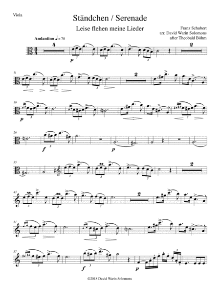 Ständchen (Serenade) (after Theobald Böhm) for viola and guitar image number null