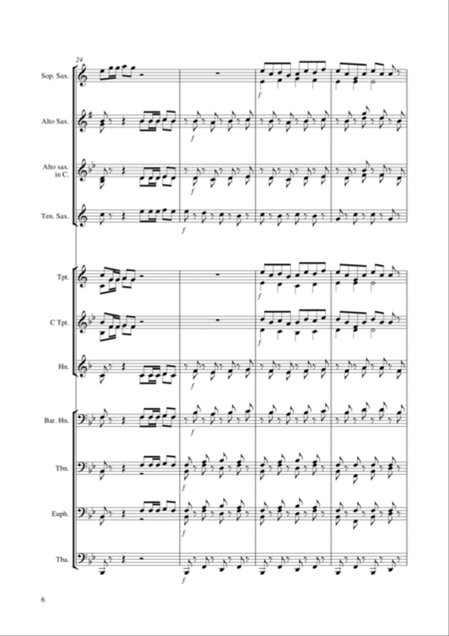 Mary had a little lamb Mary had a little lamb Brass Ensemble scores gallery preview page 6