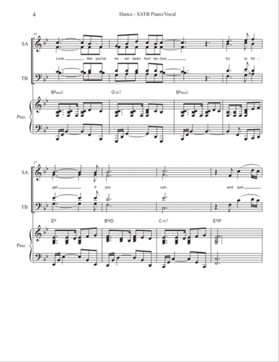 Dance 4-Part scores gallery preview page 5