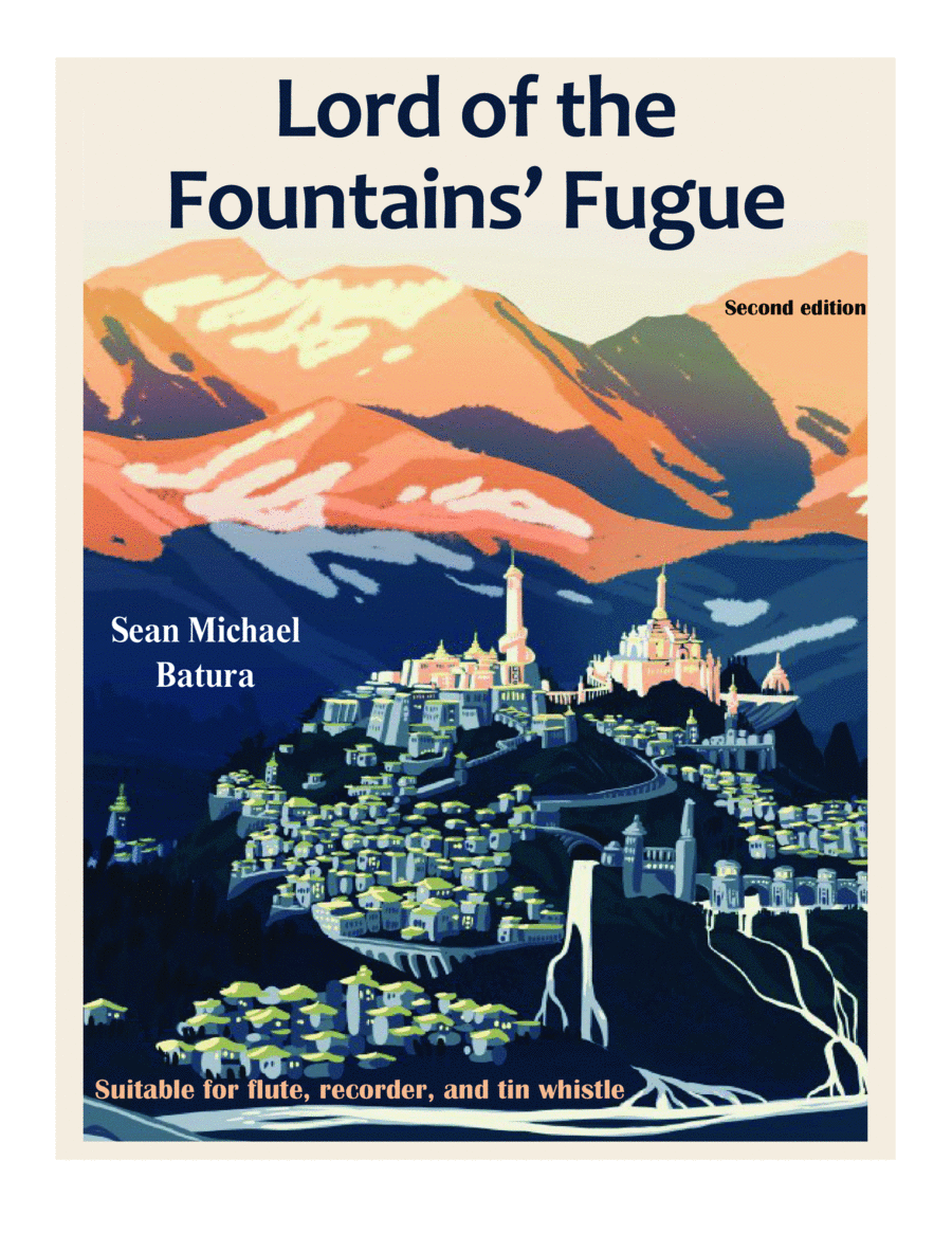 Lord of the Fountains' Fugue (for two tin whistles or Irish flutes) Small Ensemble scores gallery preview page 1