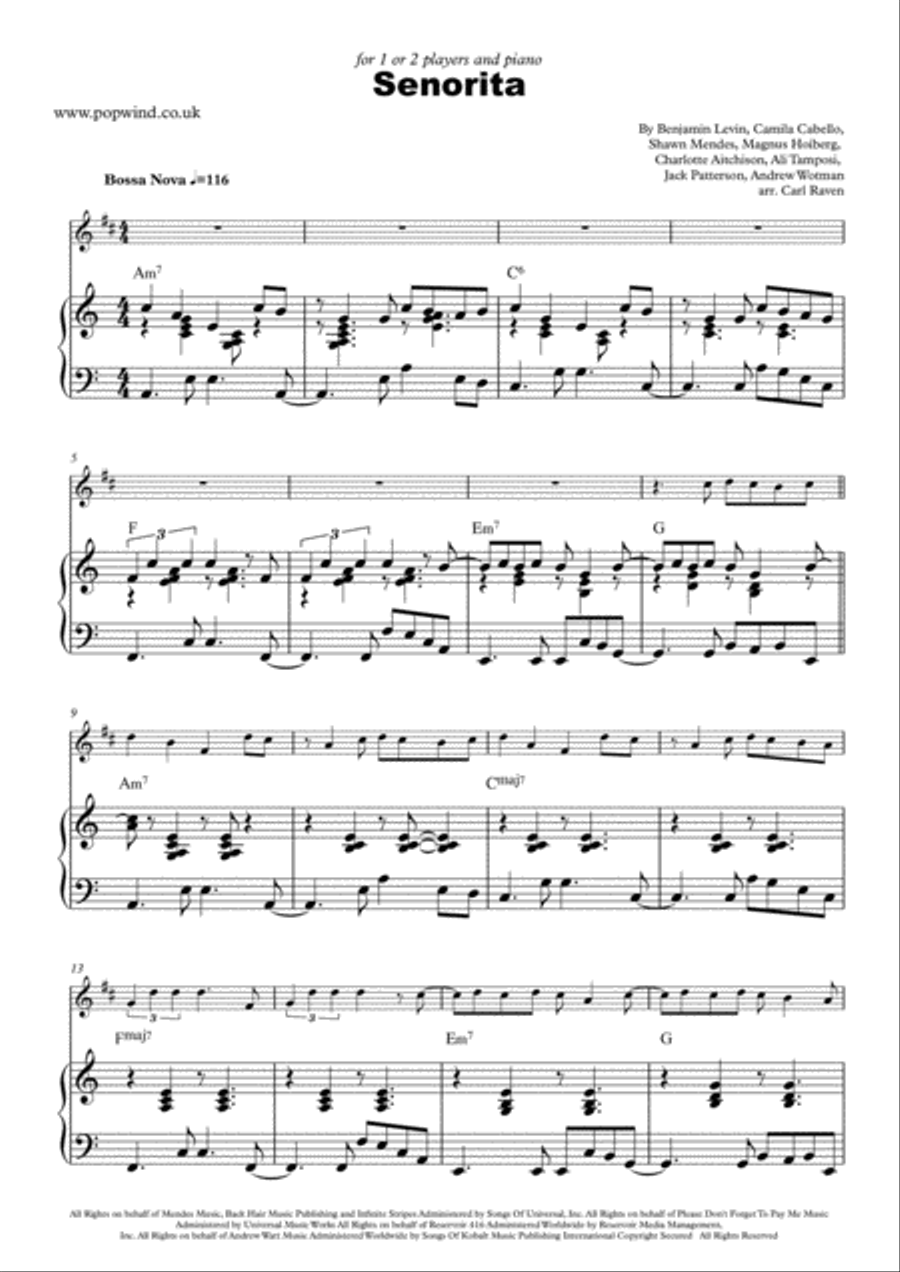 Senorita Clarinet Duet scores gallery preview page 2