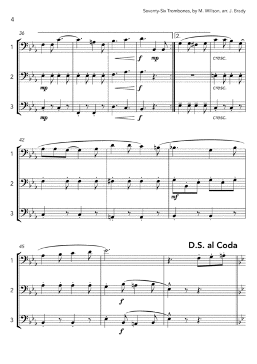 Seventy Six Trombones Brass Ensemble scores gallery preview page 4
