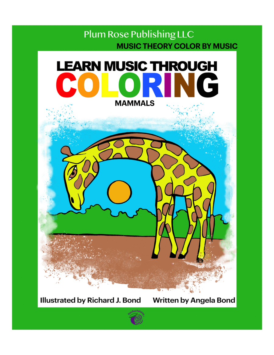 Learn Music Through Coloring Music Theory Color by Music: MAMMALS Piano Method scores gallery preview page 1