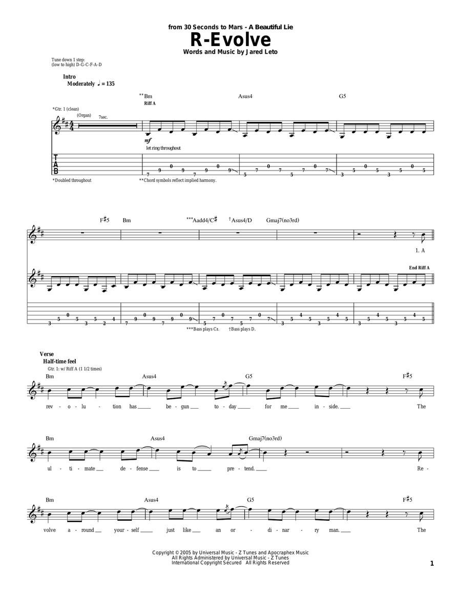 R-Evolve Acoustic Guitar scores gallery preview page 1