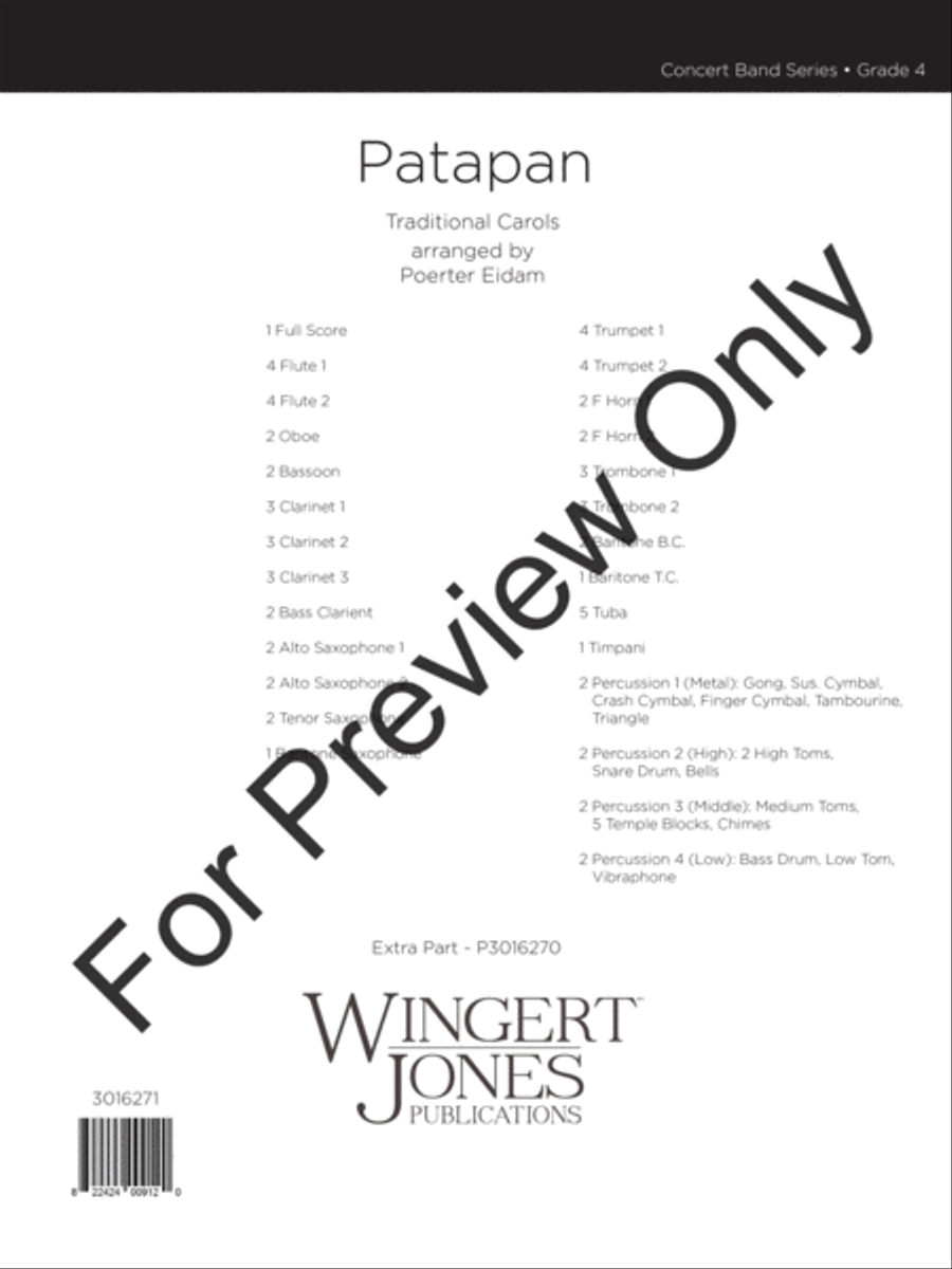 Patapan (Score) Concert Band scores gallery preview page 2