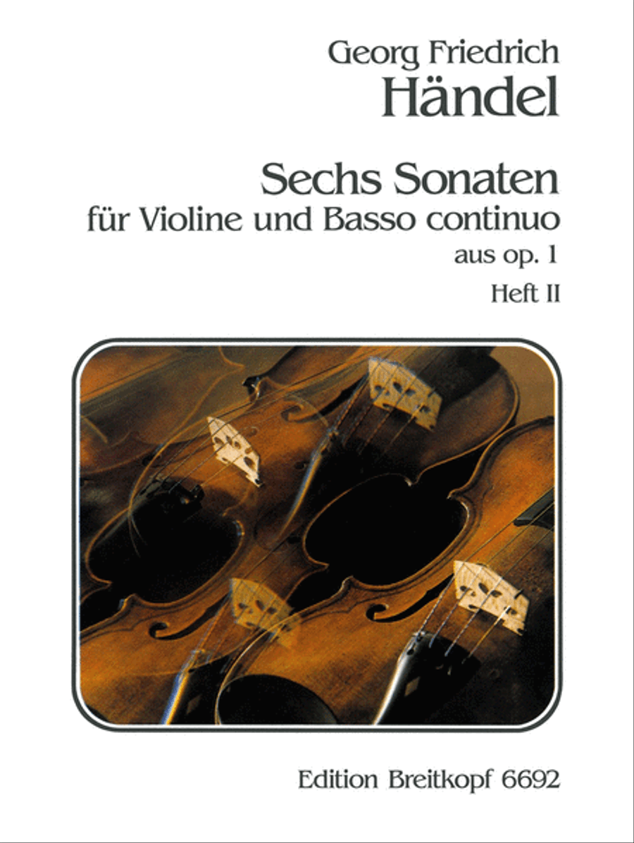 6 Sonatas Op. 1 Violin Solo - Sheet Music