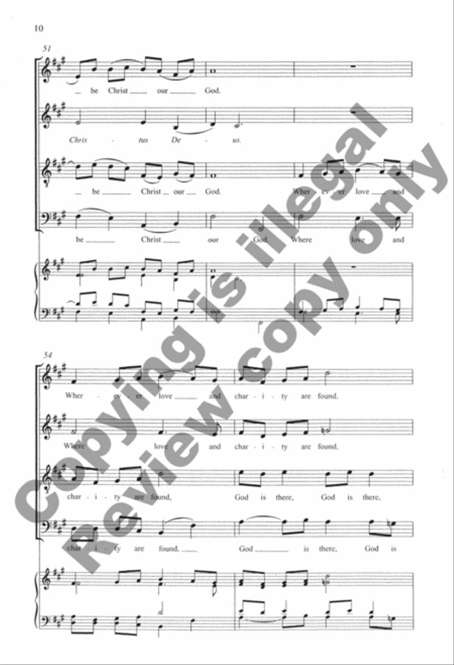 Ubi Caritas Ubi Caritas 4-Part scores gallery preview page 11