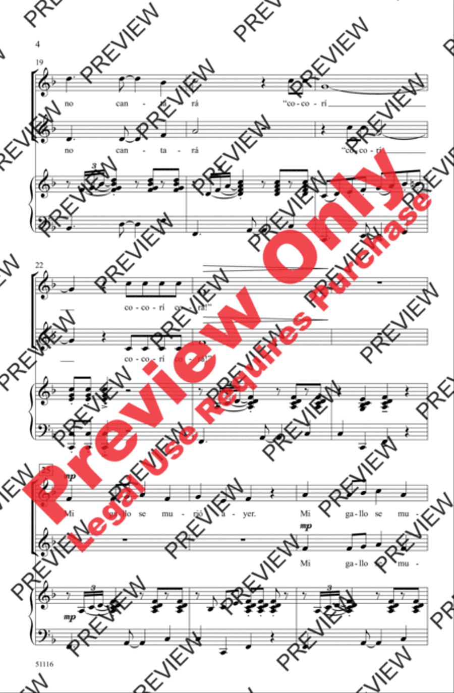 Mi Gallo 2-Part scores gallery preview page 4