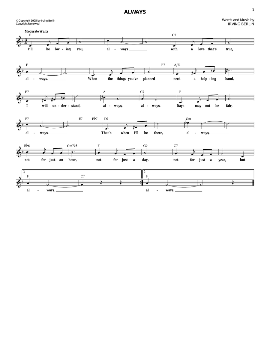 Always Guitar scores gallery preview page 1