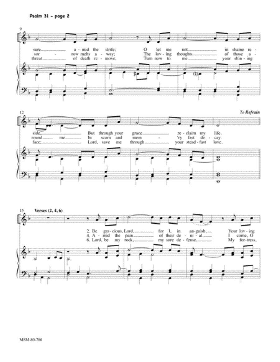 Psalm 31 4-Part scores gallery preview page 2