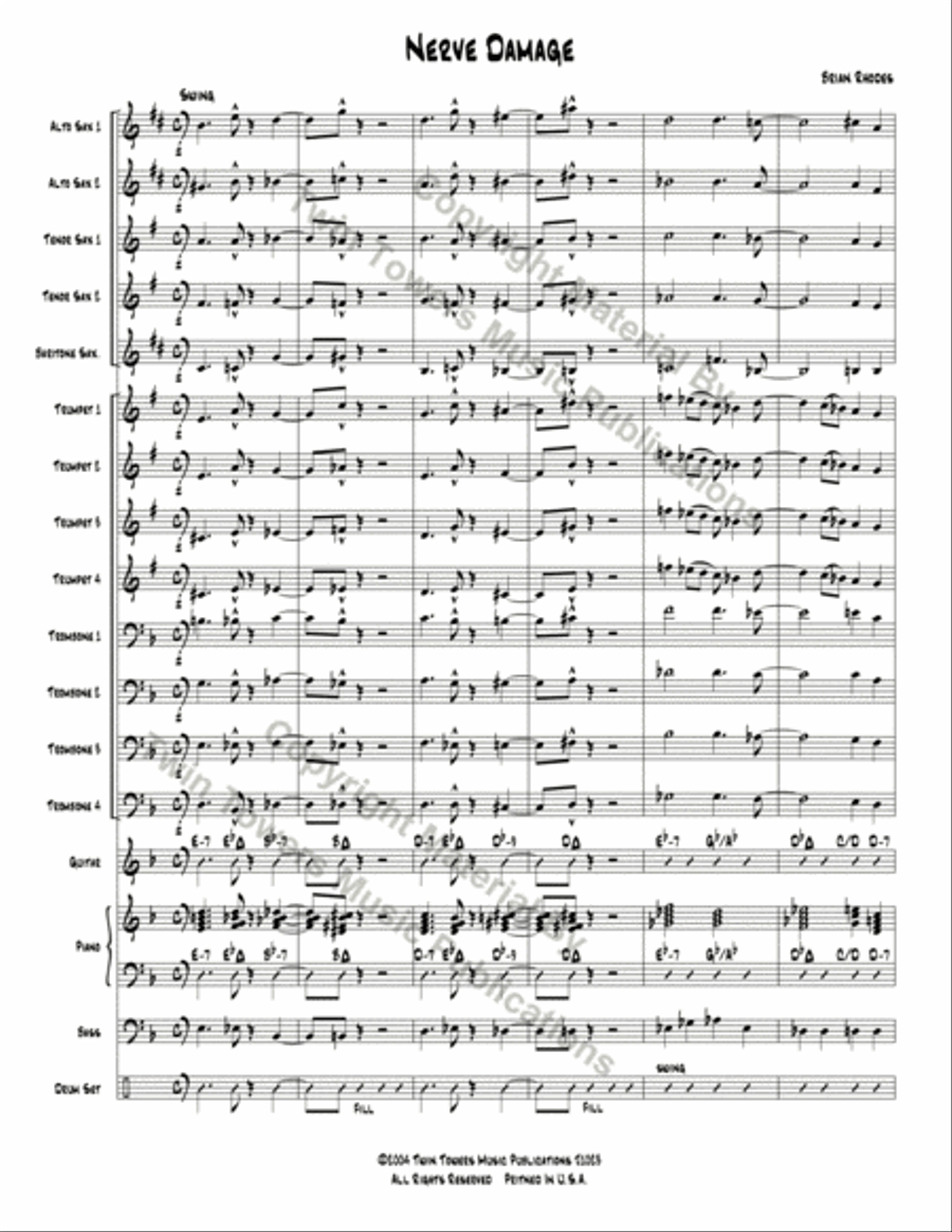Nerve Damage Nerve Damage Jazz Ensemble scores gallery preview page 3