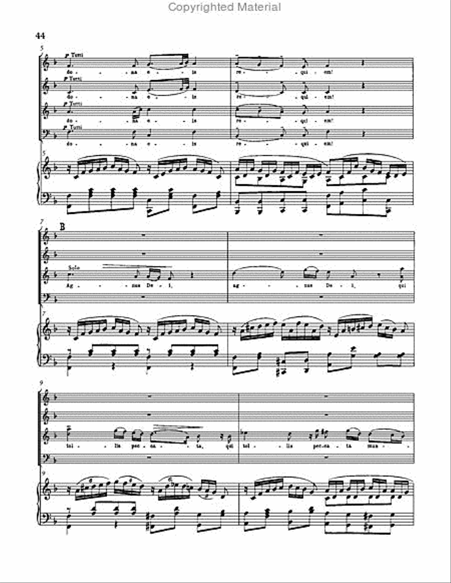 Requiem in D minor, WAB 39 Choir scores gallery preview page 44