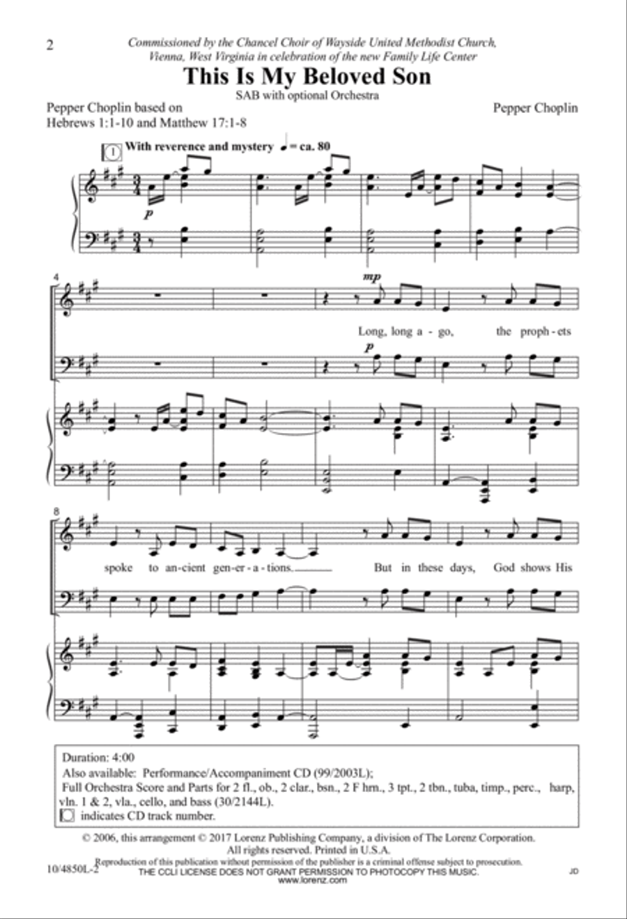 This Is My Beloved Son 3-Part scores gallery preview page 2