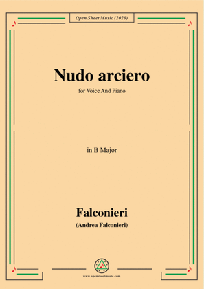 Book cover for Falconieri-Nudo arciero,in B Major,for Voice and Piano