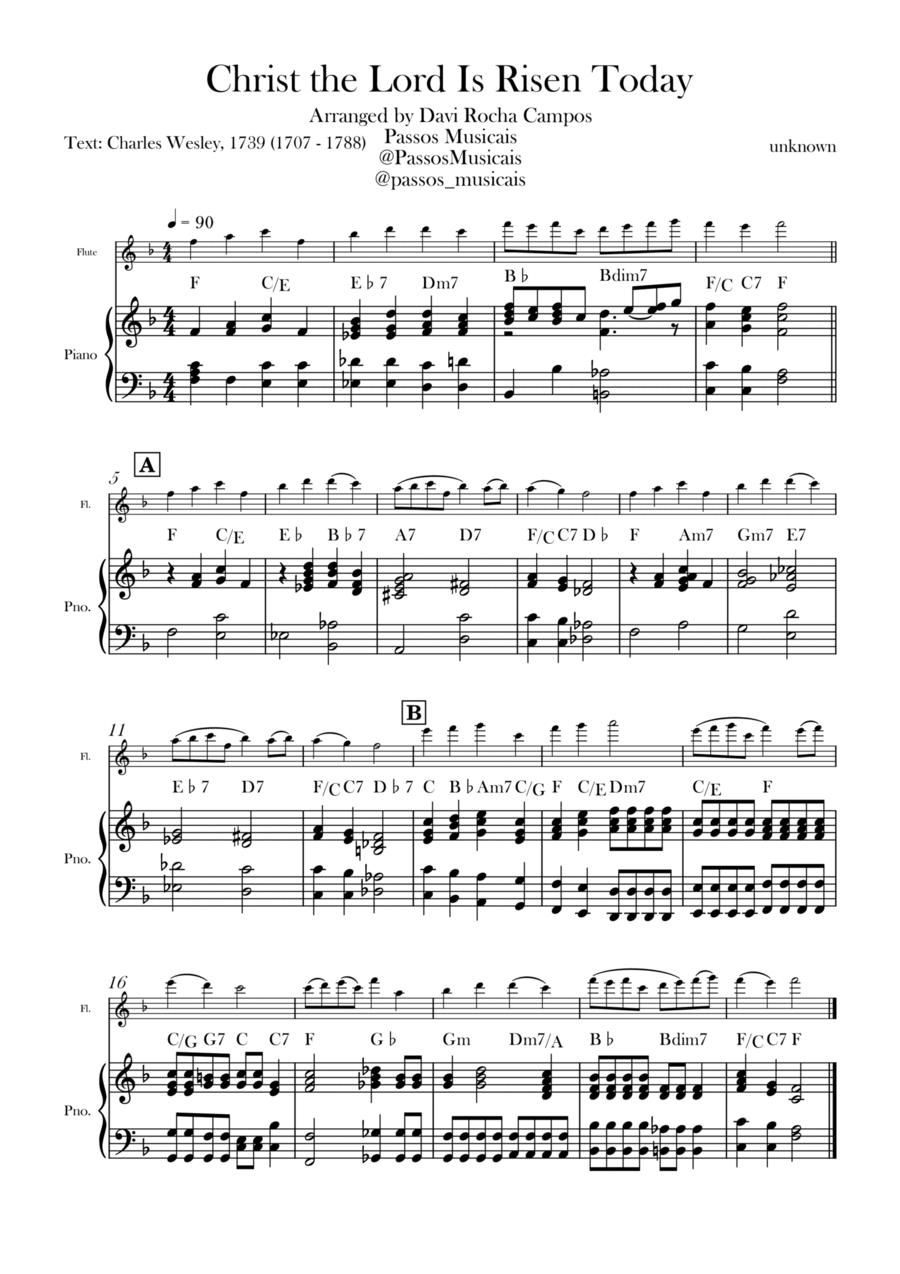 Christ the Lord is Rises today Chamber Music scores gallery preview page 1