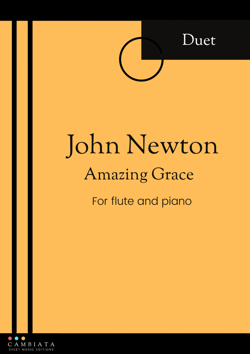 Amazing Grace - Solo flute and piano accompaniment (Easy) image number null