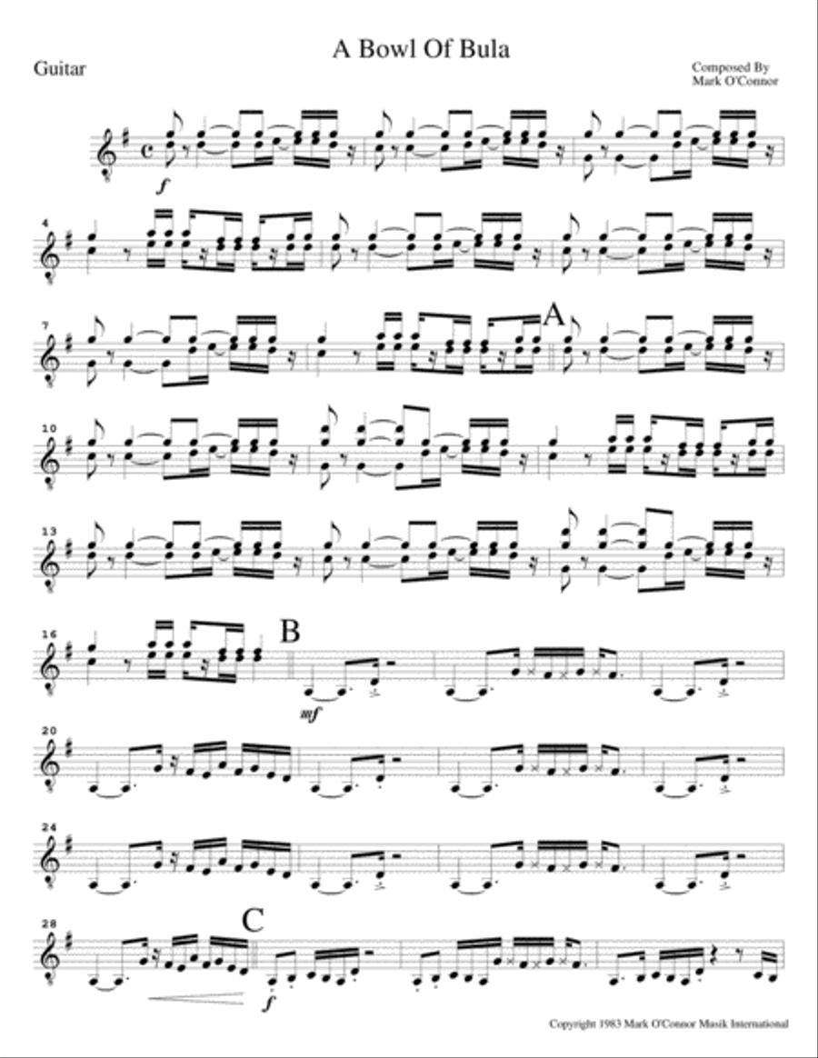 Thirty-Year Retrospective Collection (Guitar Part – violin, mandolin, guitar, bass) Small Ensemble scores gallery preview page 4